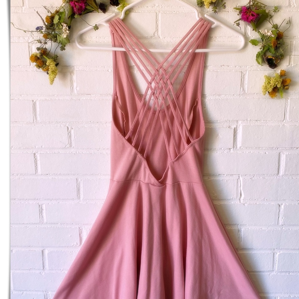 Lush Criss Cross Skater Dress
